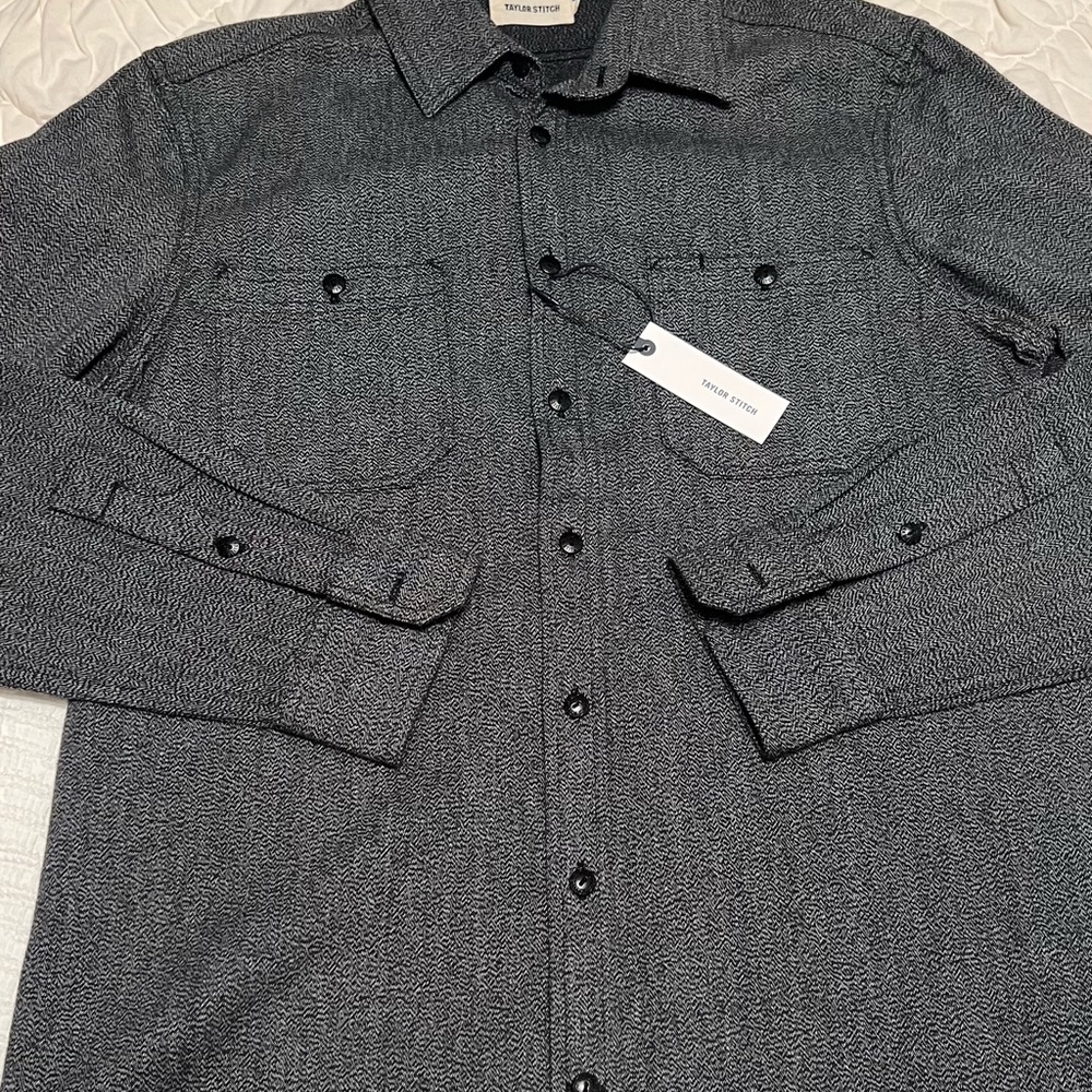Taylor Stitch Salt and Pepper button-up - Medium - 40 - NWT
